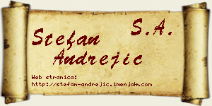 Stefan Andrejić vizit kartica
